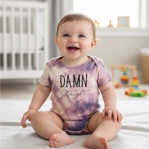 NWOT - Homemade Gerber 6-9Mo Damn Strait Tie-Dye Onesie